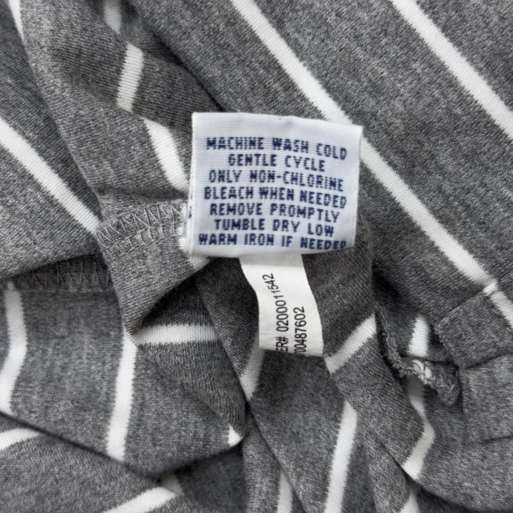 Polo Ralph Lauren Polo Shirt Mens XL Grey White Striped Pima‎ Soft Touch Golf